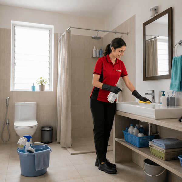 DOORO partner cleaning a kitchen counter